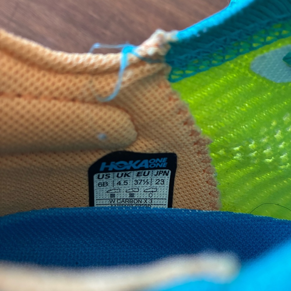 HOKA ONE ONE Women’s Carbon X3 Proflyx Ceramic Evening Primrose size 6 - Picture 14 of 16
